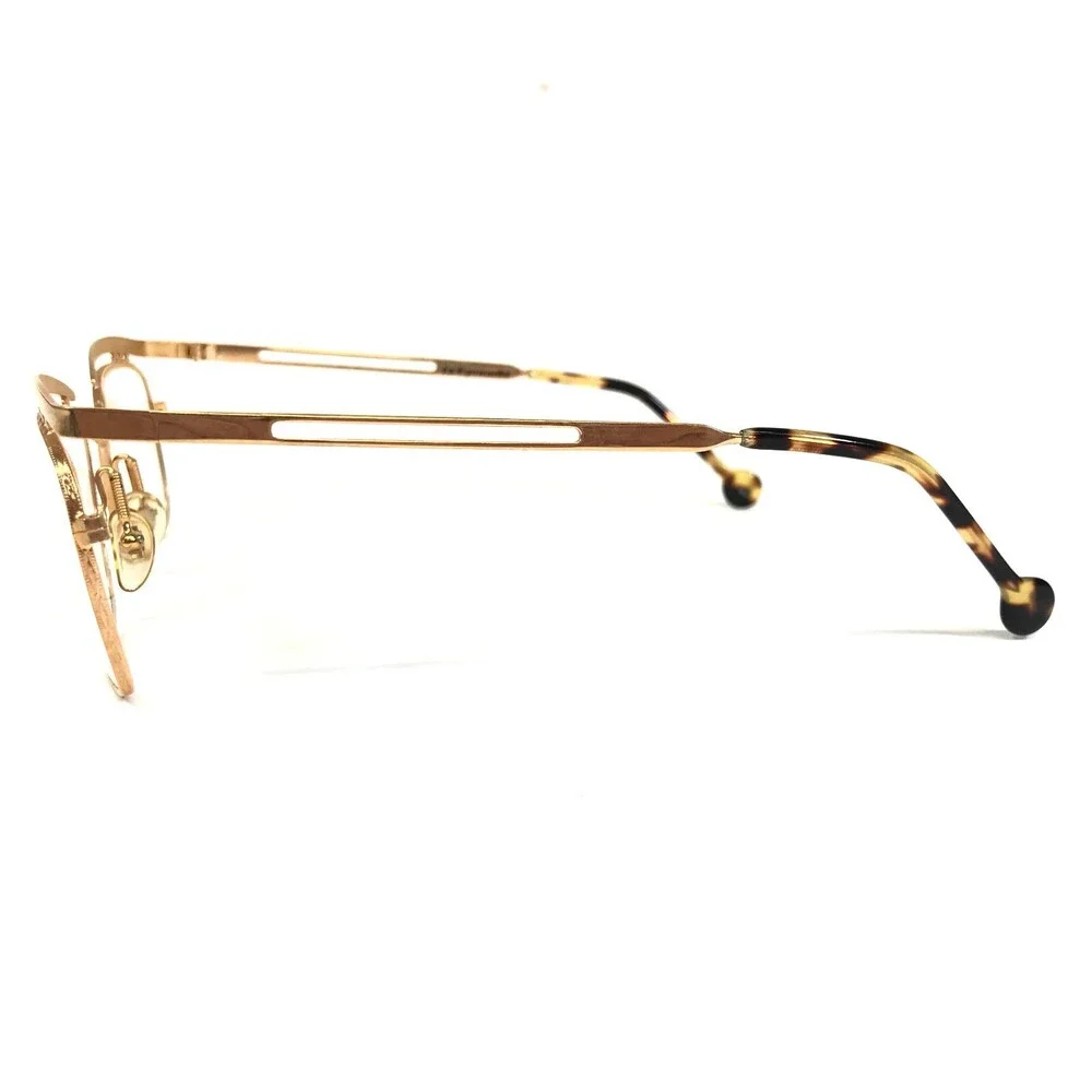 Vintage la Eyeworks Eyeglasses Frames FABIO 22KT Gold Plated 2u Shiny 53-20-135